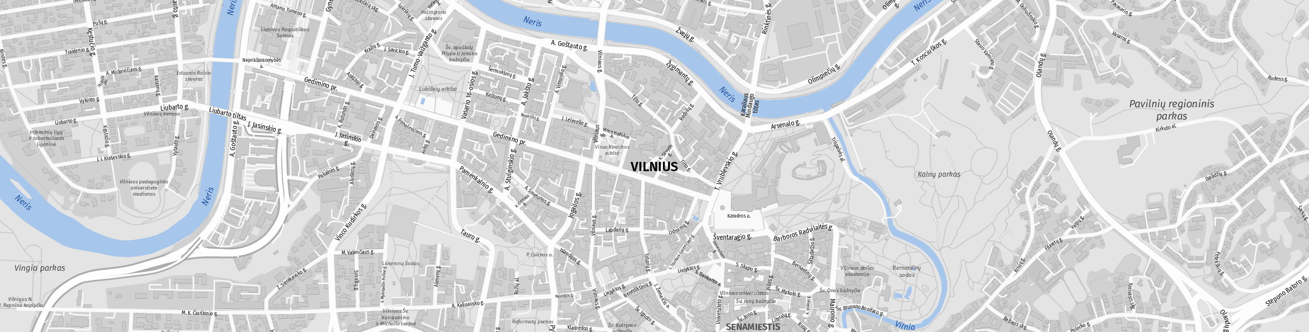Stadtplan Wilna zum Downloaden.