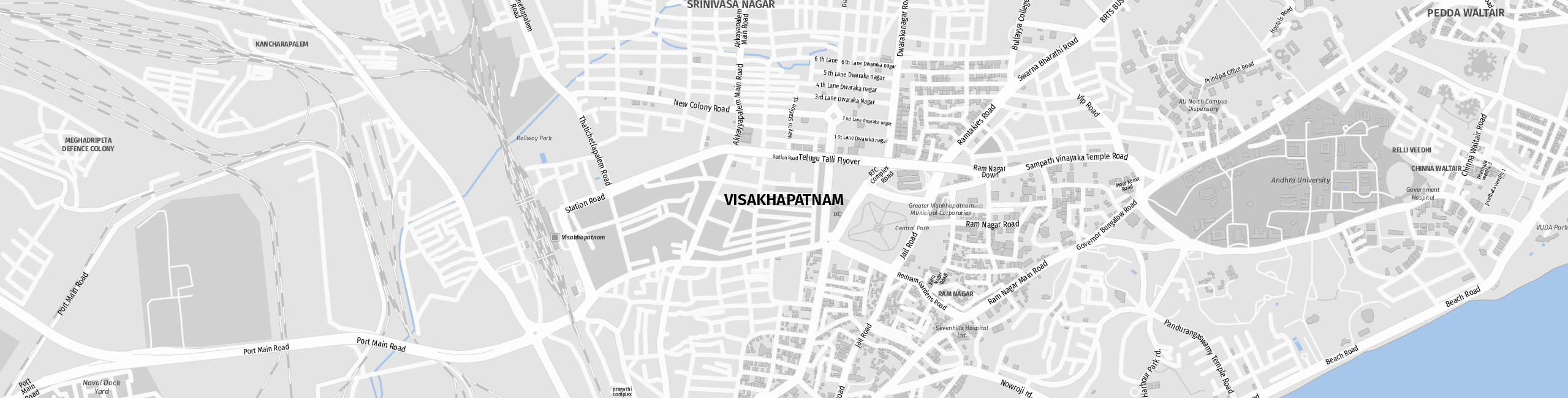 Stadtplan Visakhapatnam zum Downloaden.