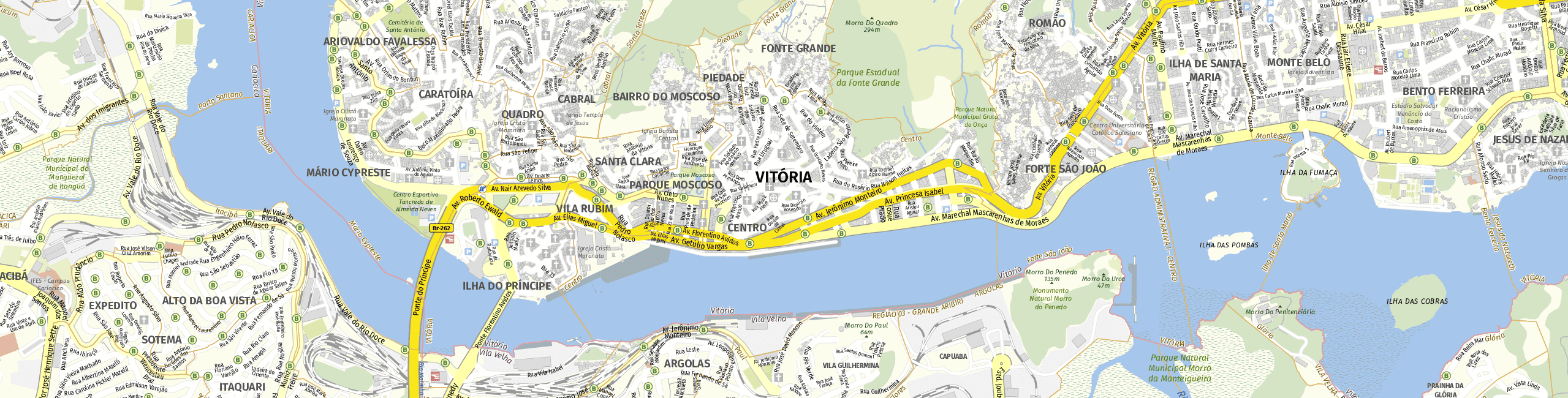 Stadtplan Vitória zum Downloaden.