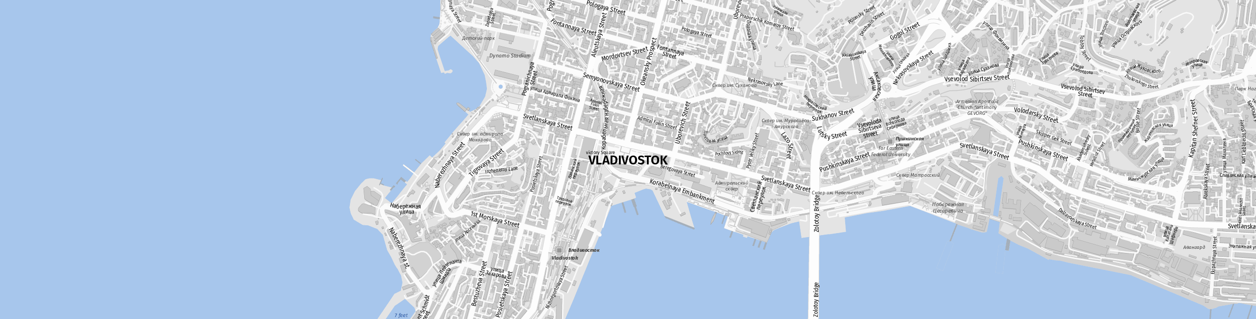 Stadtplan Vladivostok zum Downloaden.