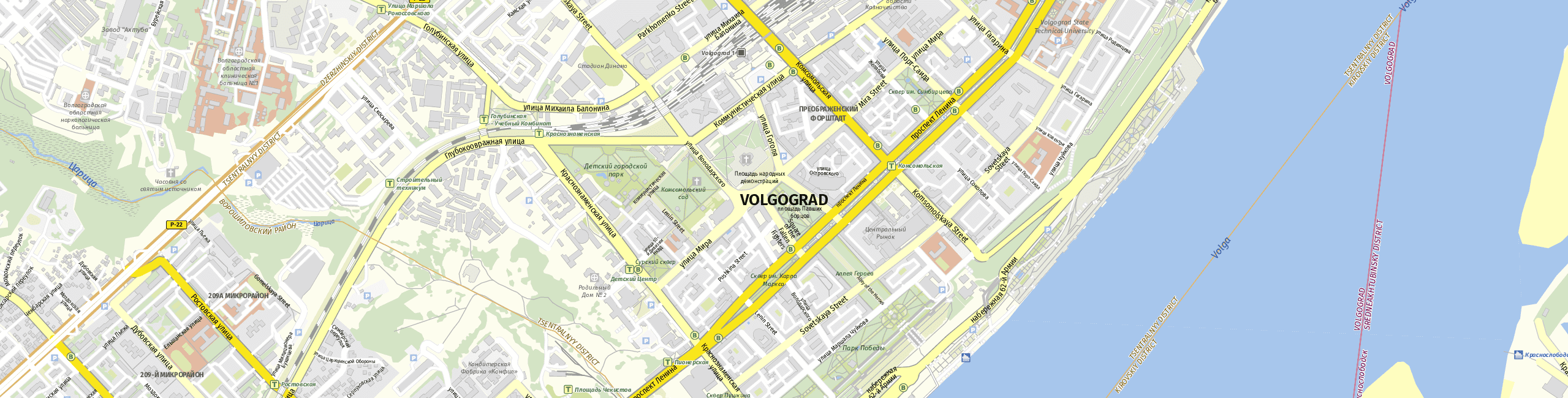 Stadtplan Volgograd zum Downloaden.
