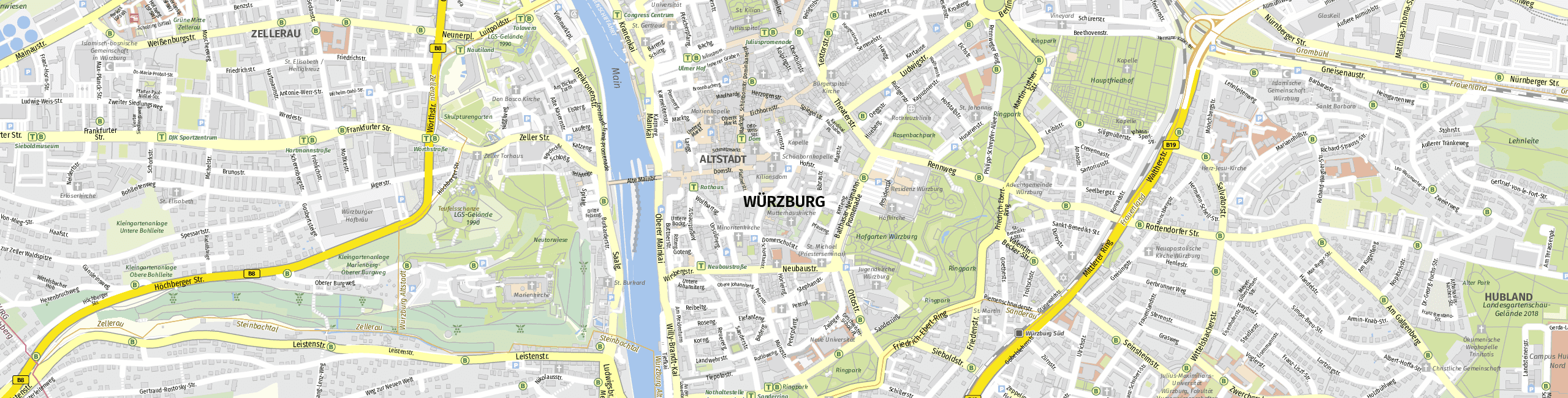 Stadtplan Würzburg zum Downloaden.