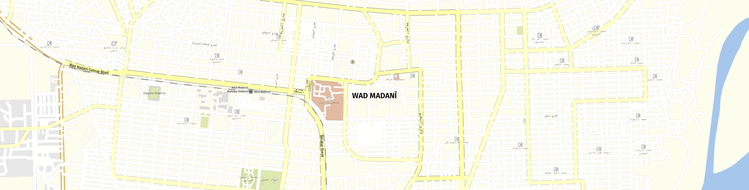 Stadtplan Wad Madanī zum Downloaden.