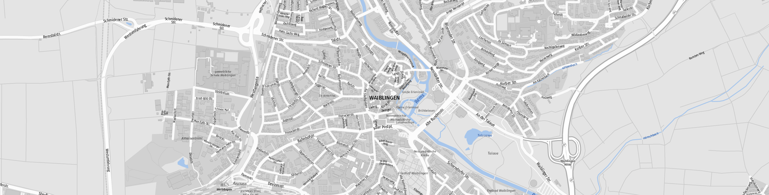 Stadtplan Waiblingen zum Downloaden.