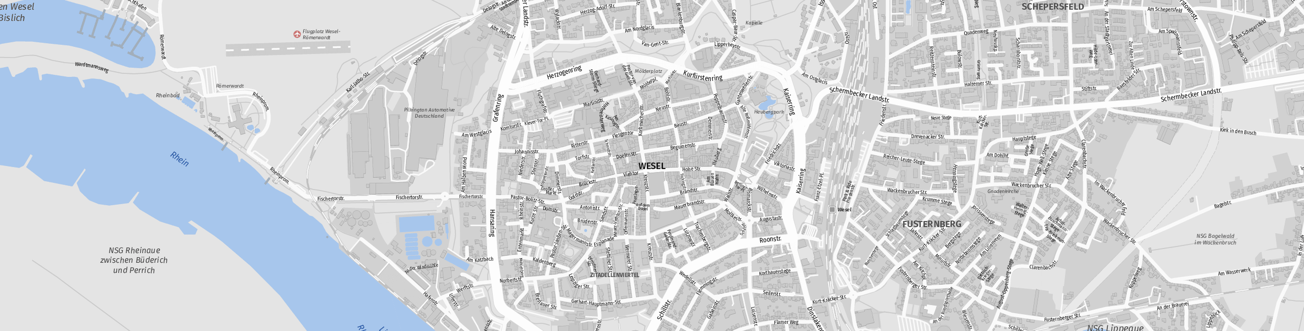 Stadtplan Wesel zum Downloaden.