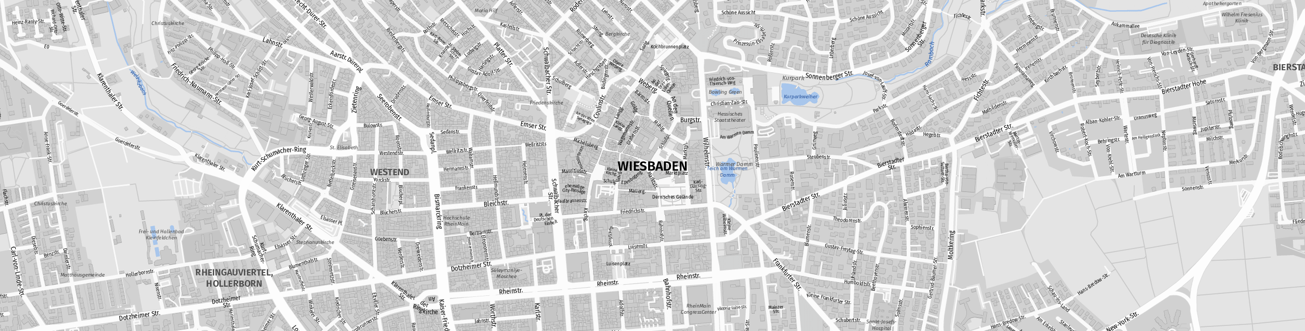 Stadtplan Wiesbaden zum Downloaden.