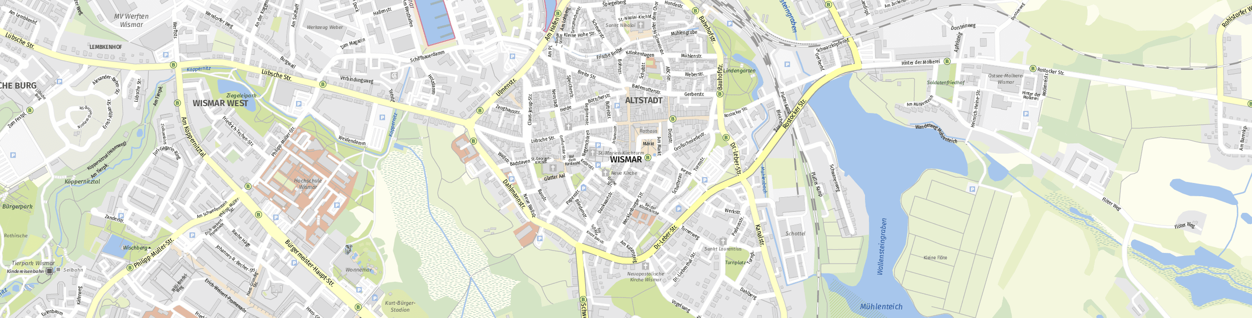 Stadtplan Wismar zum Downloaden.