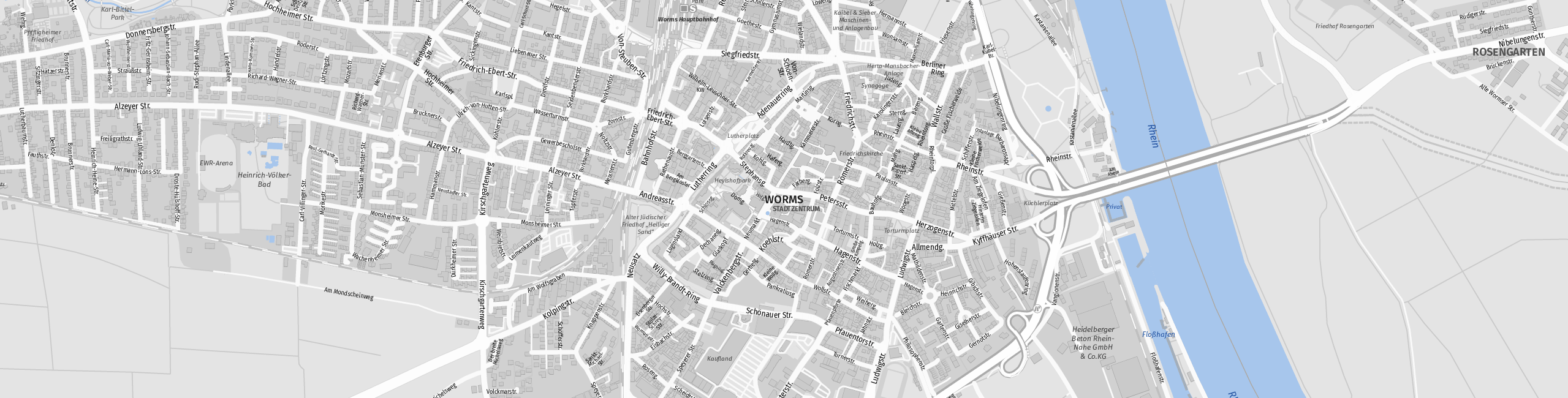 Stadtplan Worms zum Downloaden.