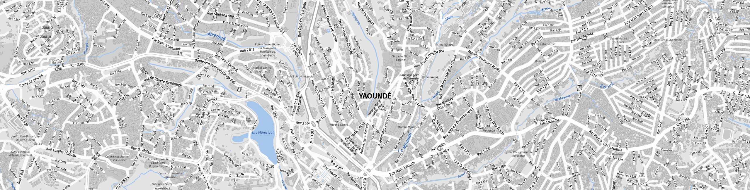 Stadtplan Yaounde zum Downloaden.