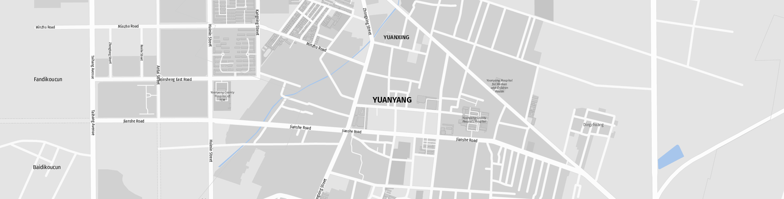 Stadtplan Yuanyang County zum Downloaden.