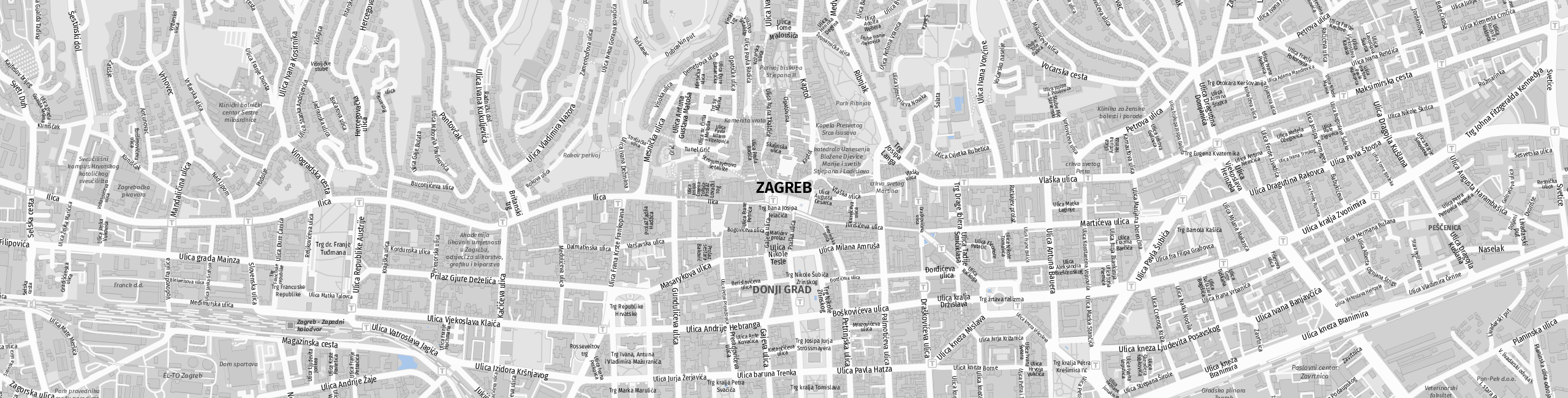 Stadtplan Zagreb zum Downloaden.