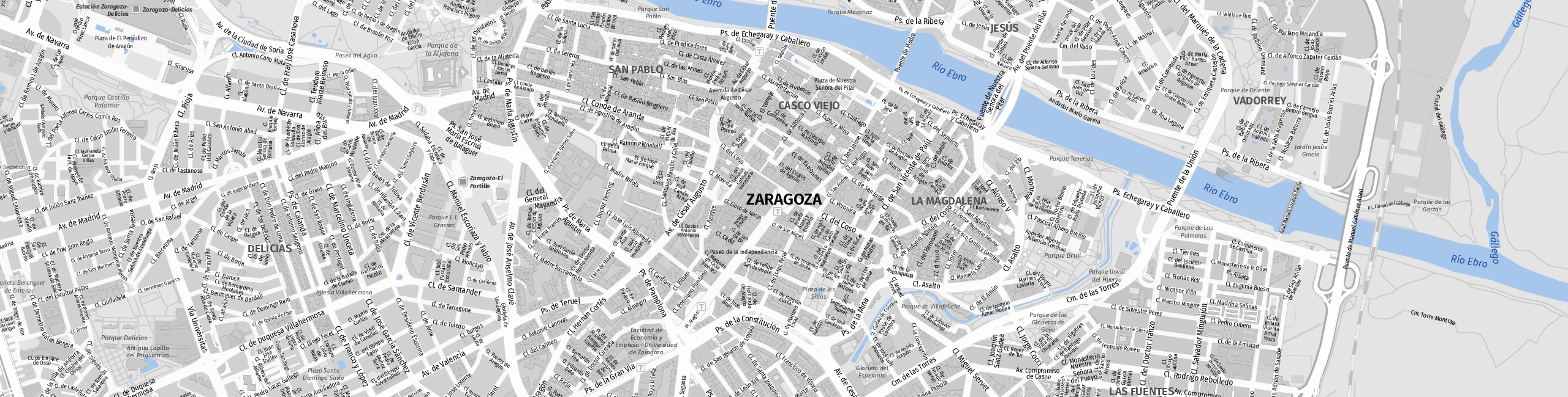 Stadtplan Zaragoza zum Downloaden.