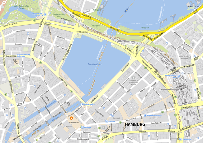 city map of Hamburg